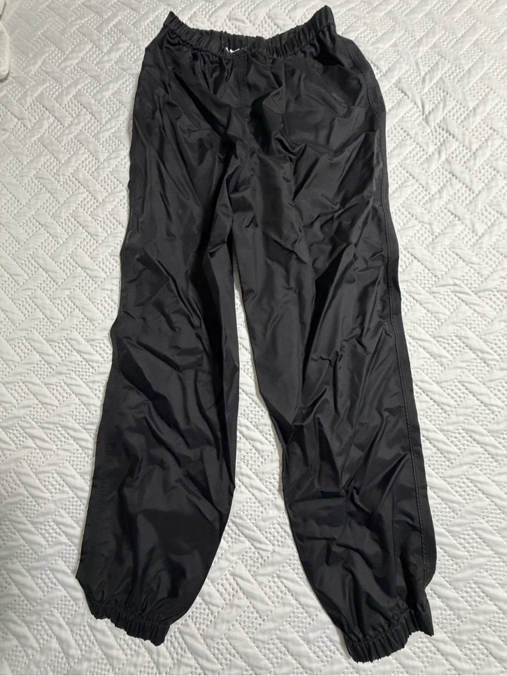 Mountain Equipment Co-op Black Lightweight Waterproof Splash Wind Pants Sz 12